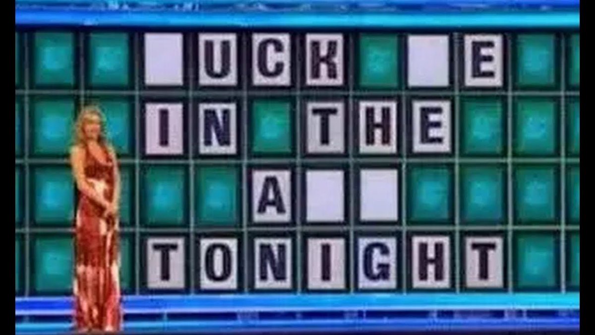 Popular late night version of Wheel of Fortune was able to offer racier puz...
