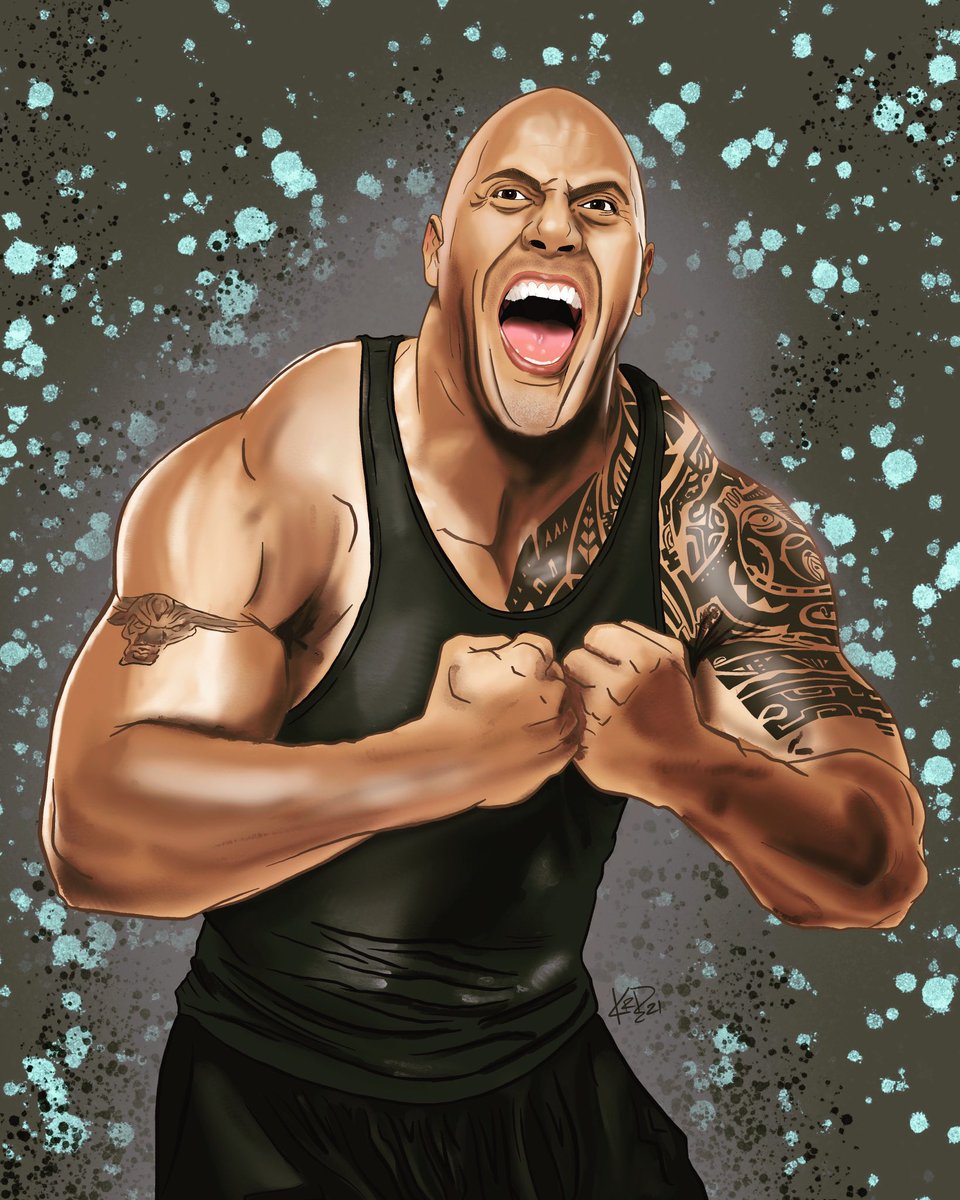 LuelArt's tweet photo. @TheRock Legend 
#therock #wrestlingart #wweart #ArtistOnTwitter #art #Procreate https://t.co/JSGvT223rk