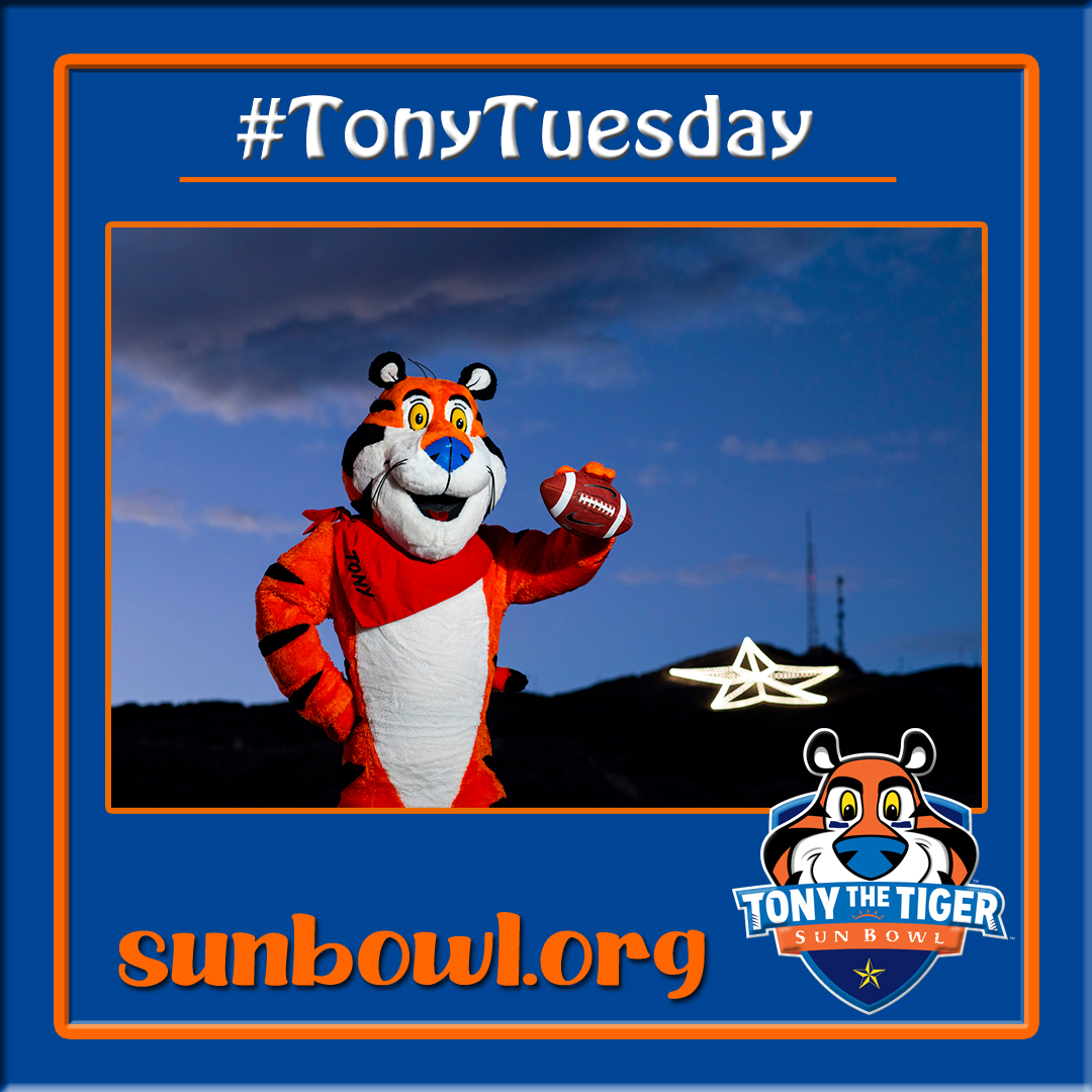 TonyTheTigerSB's tweet photo. Happy #TonyTuesday ❤️️🐯

What's your favorite Tony the Tiger moment? 🐯

If you have a picture with him, comment and post it down below! 📷

Have a GR-R-REAT Tuesday! ❤️️ 🐯

#ttsb #sba #sunbowl #elpaso #elpasopride https://t.co/78eFIremX8