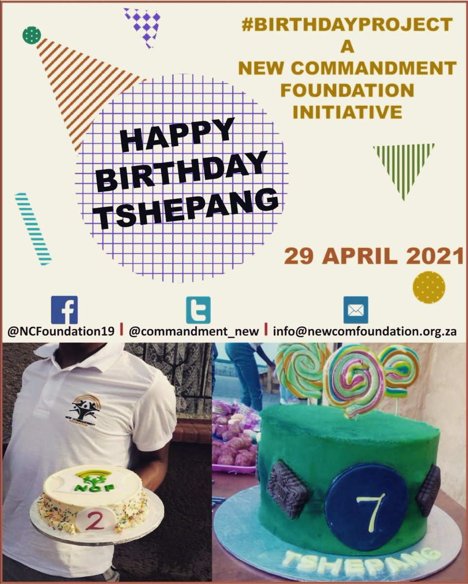 commandment_new's tweet image. Today we celebrated Tshepang&apos;s birthday, video loading soon on social media 🎉🎉🎉
#BirthdayProject2021
#LoveOneAnother❤️
#NewCommandmentFoundation