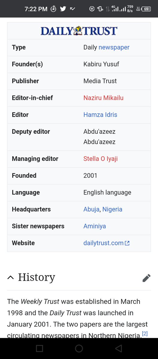ObasiFoundation's tweet photo. @honilatte What do expect from group of Terrorist Sympathizers, is really unfortunate I have been noticing that too @daily_trust #DailyTrash how they deliberately twist unfounded, baseless &amp; unsubstantiated news on anything that has to do with South East.

This is so appalling. What a shame https://t.co/3u8uc1eFBI