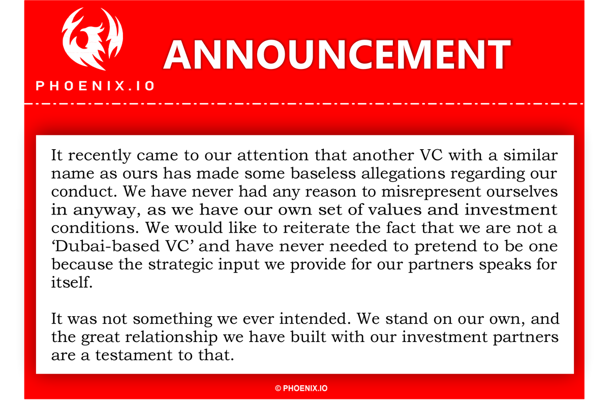 ..we are not a Dubai-based VC!!