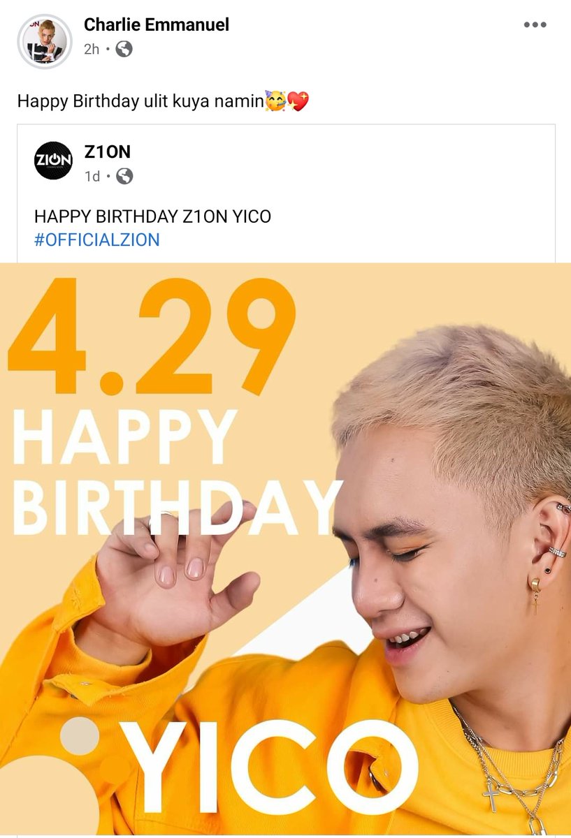 z1onatics's tweet photo. Z1ON MEMBERS GREETINGS TO Z1ON YICO 
[04.29.2021] @official_z10n 

#OFFICIALZION
#Z1ONATICS 
#Z1ON https://t.co/vvWgKokFxD