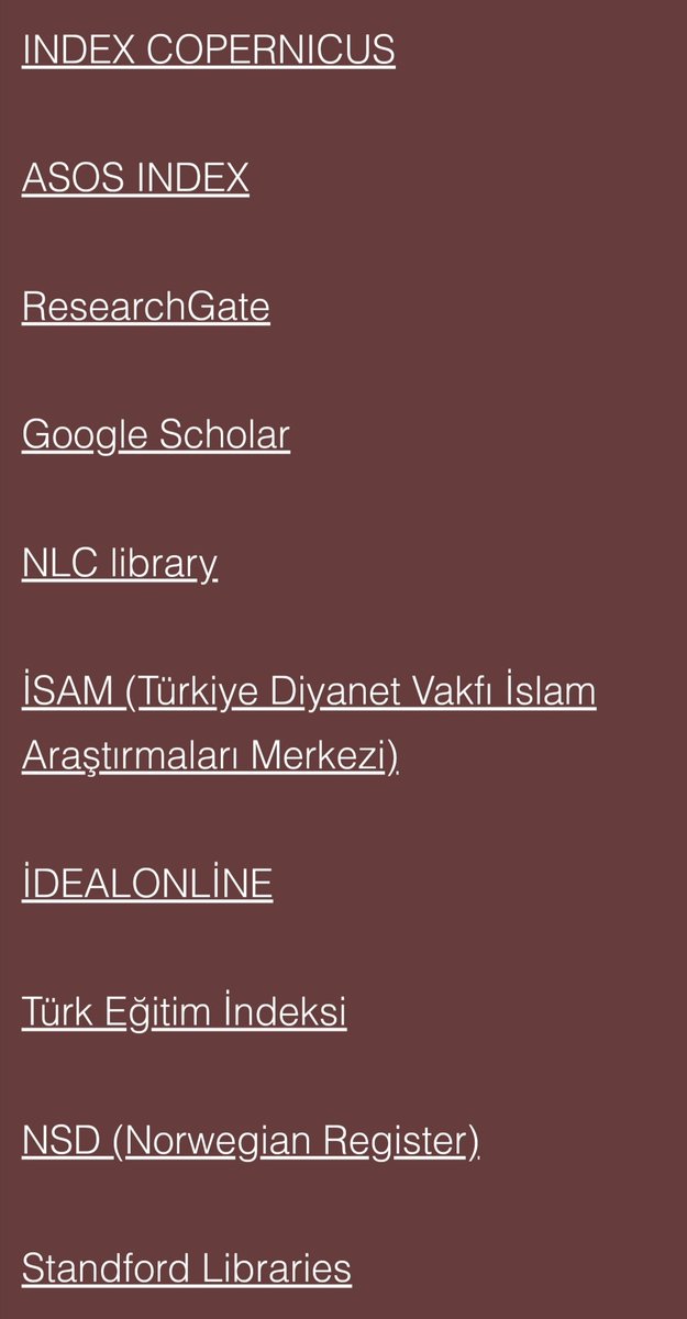 Ankara Anadolu ve Rumeli Araştırmaları Dergimizin 2. CİLT 3. Sayısında aşağıdaki indekslerde taranacaktır
Dergimizin 2. Cilt 3. Sayısına makale göndermek için son tarih 31 Mayıs 2021. 
Makalenizi göndermek için dergipark.org.tr/tr/pub/ankarad
<a href="/AU_DtcfResmi/">Dil ve Tarih-Coğrafya Fakültesi</a> <a href="/necdetunuvar/">Necdet Ünüvar</a> <a href="/KayapLevent/">Prof. Dr. Levent KAYAPINAR</a>