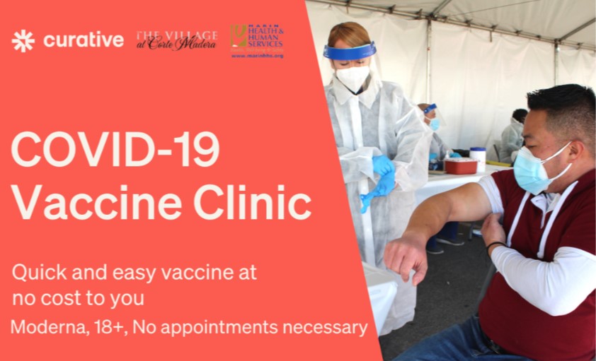 The Village at Corte Madera is hosting a COVID-19 Vaccination Clinic TODAY from 10am to 6pm in Center Court. Get your FREE vaccination, no appointment needed! For more information: bit.ly/3gLh2kB