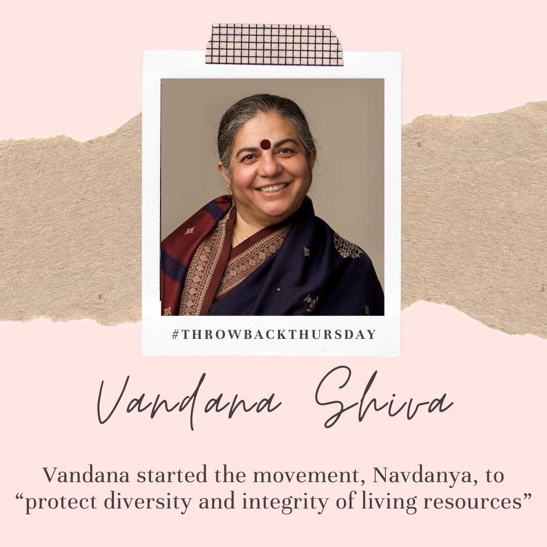 #throwback to when Vandana Shiva started the national movement, Navdanya, in 1991 whose mission is to “protect diversity and integrity of living resources”.

Learn more about her contributions on our Instagram and Facebook: linktr.ee/peelgems