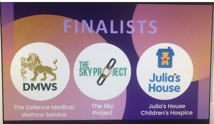 So proud to have reached the final 3 as The Charity of the Year! <a href="/GBExpos/">Great British Expos</a> #swtvawards whoop whoop! Huge congratulations to <a href="/TheDMWS/">DMWS</a>