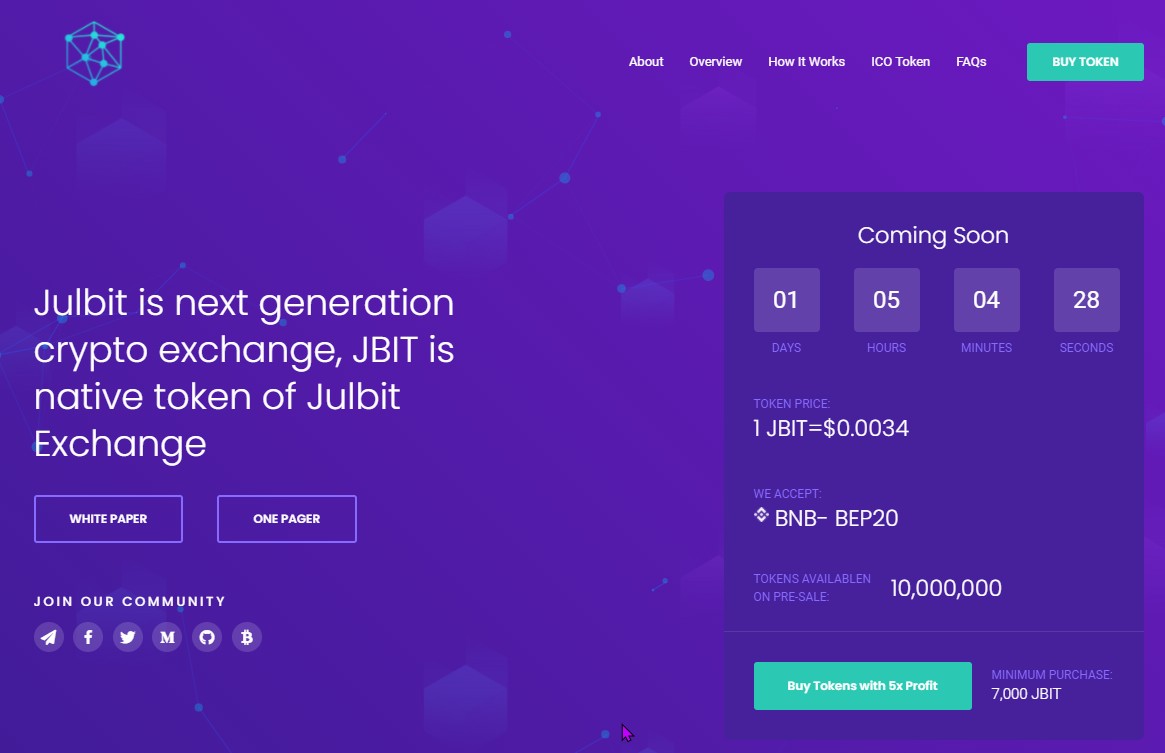 IHumak's tweet photo. Julbit is next generation crypto exchange

🚀 Airdrop: Julbit

🔹1 JBIT = 0.05 USD

🔸For Joining - Get 1000 JBIT =  $50

⭐️ For each referral - Get 200 JBIT = $10

https://t.co/O3esGbCVGx

#Julbit #JBIT #BNB #Airdrop #BINANCE #BinanceSmartChain #Bitcoin #Crypto https://t.co/ze6pB2yO29