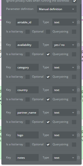 I'm lazy, so I chose to POST to Bubble with a  #JSON String.  @bubble can detect all the fields automatically because they have a neat "Detect Request Data" feature! This saves me the trouble of inputting Key-Value pairs one by one... #api