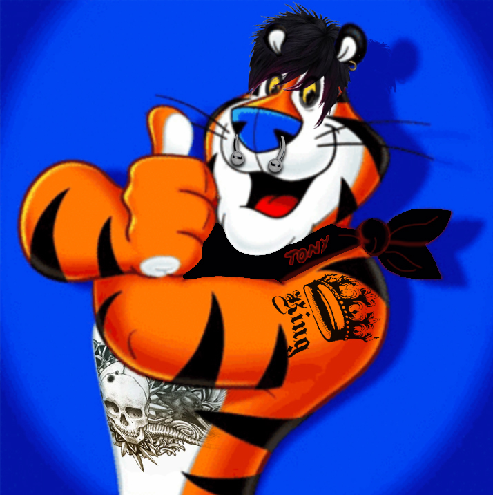 And last but not least,  @frosted_flakes...Tony The Tiger is every guy in the crowd at Warped Tour who would help you crowd surf no problem. Tank tops and big brother vibes for days.   #ItWasntAPhase