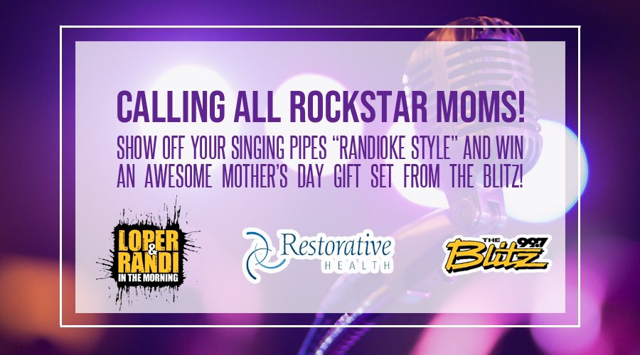 Calling all moms that sing in the car or shower. It’s your time to shine! Plus, win a luxurious prize. #BlitzRockStarMoms <a href="/997theblitz/">99.7 The Blitz</a> theblitz.com/index.php/win/…