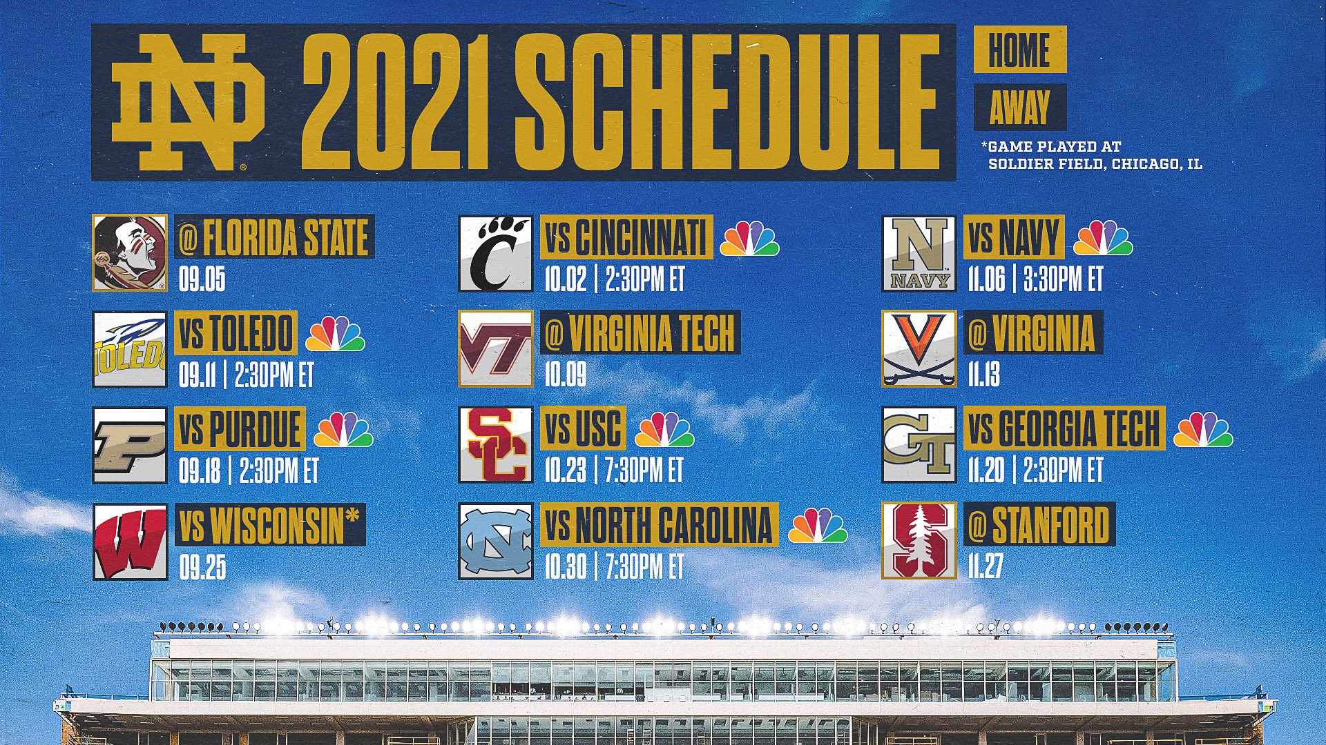Nd Football 2022 Schedule Notre Dame Football On Twitter: "Here's The 2021 Schedule. ☘️ Which Game  Are You The Most Excited For? 🔗 Https://T.co/3Qihuoxx2G #Goirish  Https://T.co/Zgvwftlfic" / Twitter
