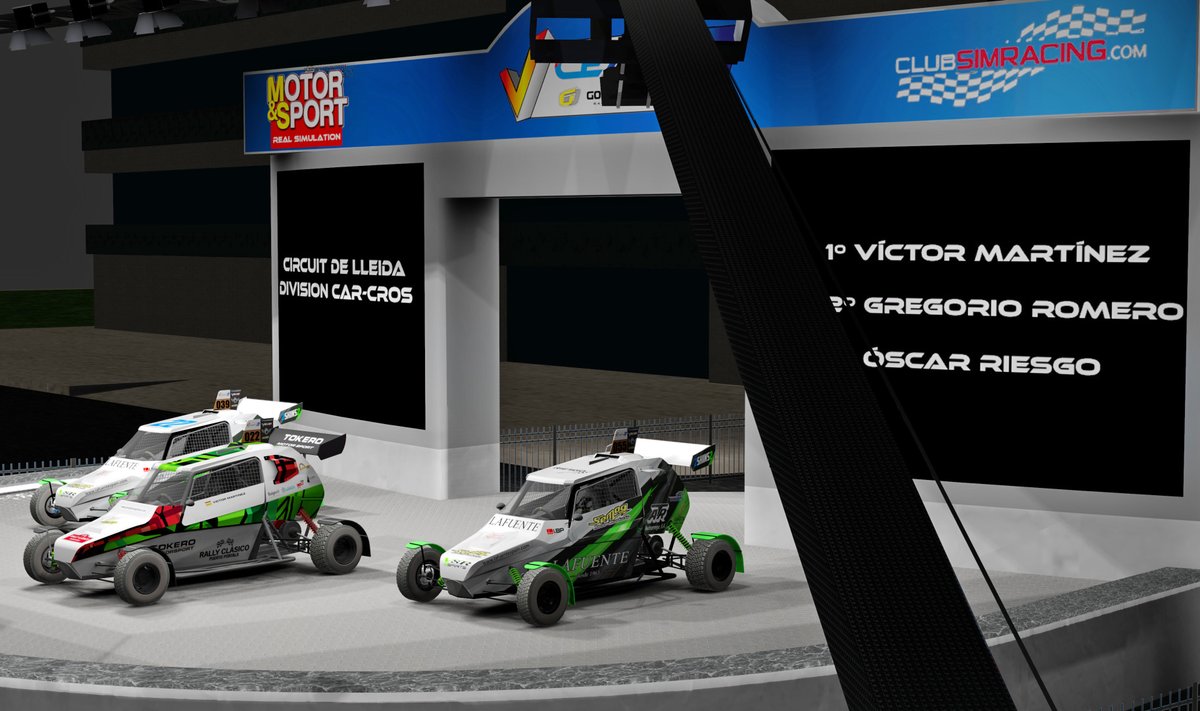 MotorReal's tweet image. PODIO DE LOS GANADORES DEL AUTOCROSS CIRCUITO DE ESPLUS VIRTUAL 2021 DIVISION CAR-CROSS. @CeaxVirtual 
1º @viti_97
2º @GoYobYx360 
3º @oscarriesgo