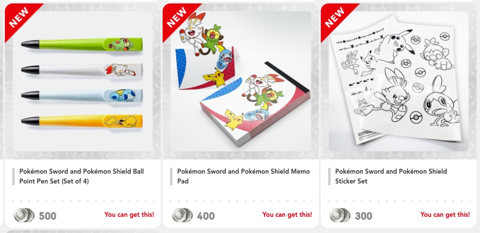 Lbabinz's tweet photo. The Pokemon Sword / Shield physical rewards have also been restocked via My Nintendo Rewards https://t.co/5bPtx33iCn https://t.co/ka7QA1ljOZ