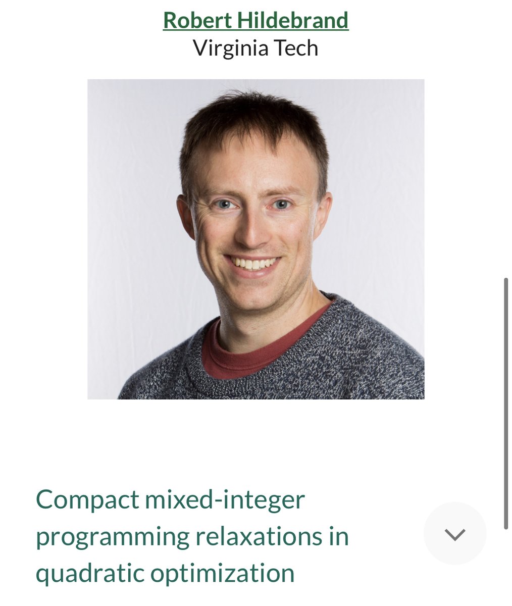 akazachk's tweet image. The last #DiscreteOptTalks of the semester is tomorrow, Friday, April 30 at 1pm ET! We are delighted to have DOTs by @RobertH32030431 and @RuthMisener. Visit talks.discreteopt.com to read the abstracts, and subscribe to our mailing list to join the session. #orms