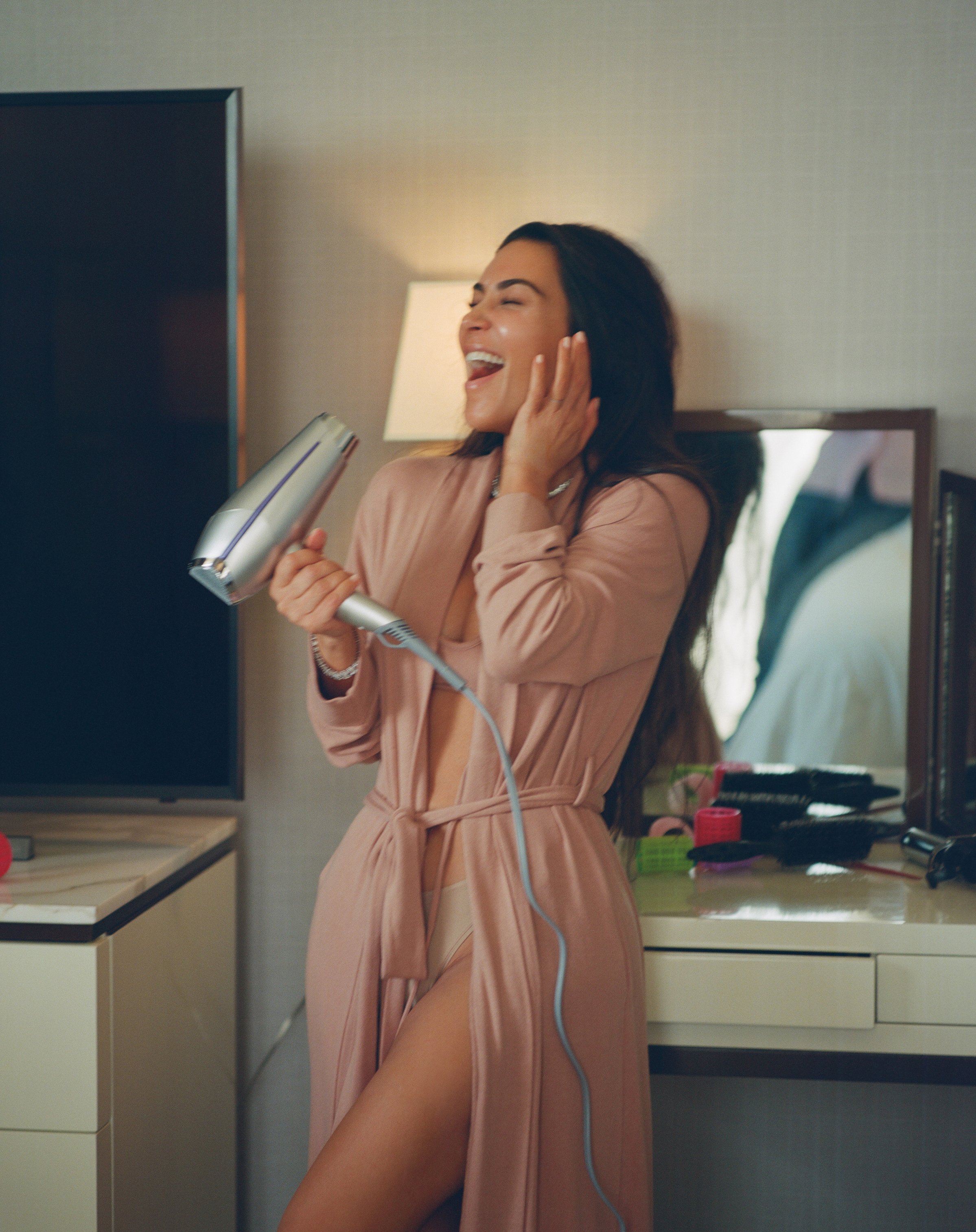 SKIMS on X: @KimKardashian wears the new PJ Sleep Robe in Sedona. Our  best-ever pajama collection is finally here with a luxe, lightweight fabric  that's super soft and slinky. It feels like