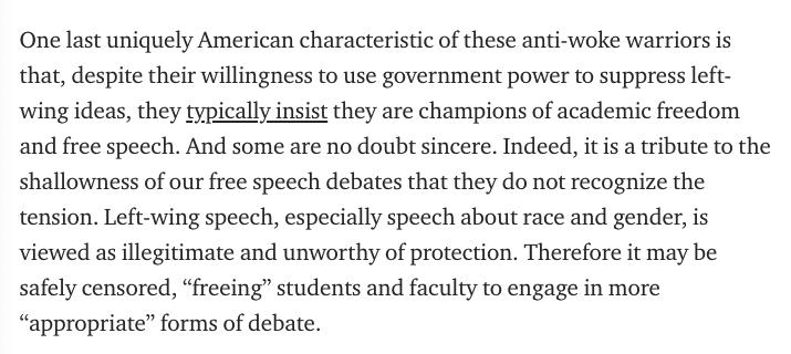 9) I feel like a broken record but I'll say it again: Nothing in the bill prevents these ideas from being discussed. They are prevented from being discussed as fact without allowing for dissent.