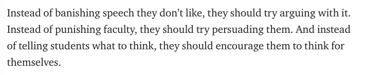 And I'll end with a question:  @JeffreyASachs, since you say I should argue the ideas, is there any dissenting argument that I could put forth that won't result in you calling me a racist?Because the ideology you're promoting teaches that dissent is just proof of racism.