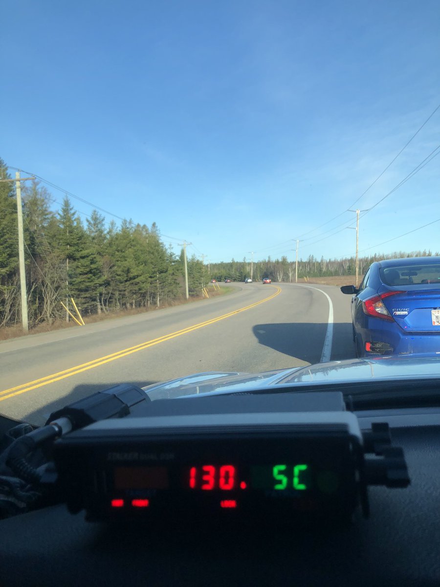 RCMPPEITraffic's tweet image. Early this morning, while the sun was still rising, I patrolled Route 2 along the East Point Coastal Drive (Scotchfort-Mt.Stewart-Morell-Souris). For those who say we don’t patrol that way, these drivers and many more  will attest, we do indeed!!! #SlowDownPEI Cst. Parsons