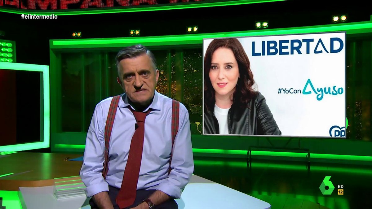 🔴 Wyoming se acerca al pico de la mesa a reflexionar sobre la libertad que pregona Ayuso: "¿Puede alguien ser realmente libre si no tiene cubiertas sus necesidades básicas?". ▶ #elintermedio en directo: atres.red/09sw524172