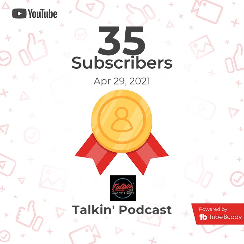 Thank you for yet another milestone! We are pushing to 100 subs so if you could be so kind as to click the link below and help us get there that’d be just great! 🚀

We love you guys and thank you endlessly for the support you show our Podcast! 💜

hyperurl.co/TalkinPodcast