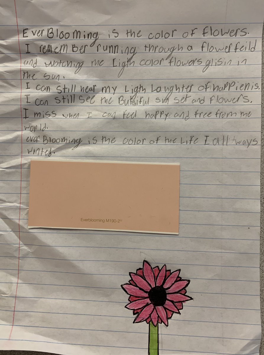 When a student leaves you a poem worked on in class❤️.  <a href="/SiegelMiddle/">Siegel Middle School</a>
