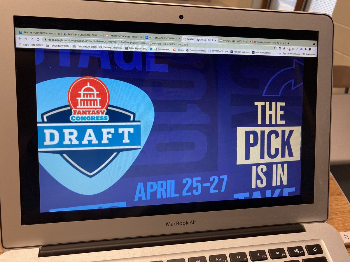 DHelmEDU's tweet image. It’s DRAFT DAY!!!!!!!  Kids were excited 😜 and dropping oohs and aahs 😧 and a half time a pick came in!  Round 1 complete...rounds 2-5 tomorrow!  #CONGRESSDRAFT