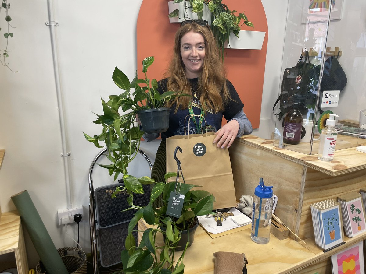 Lovely to pop in to Olive Owl Flowers and Little Pot Plants in Wigan Town Centre &amp; say hello 👋 to Amy. Delighted with my purchases - two epipremnum aurem 🪴Wishing you both lots of success in your new business ventures. Good luck Amy &amp; Sarah 🍀 #SupportLocal <a href="/WiganCouncil/">Wigan Council</a>