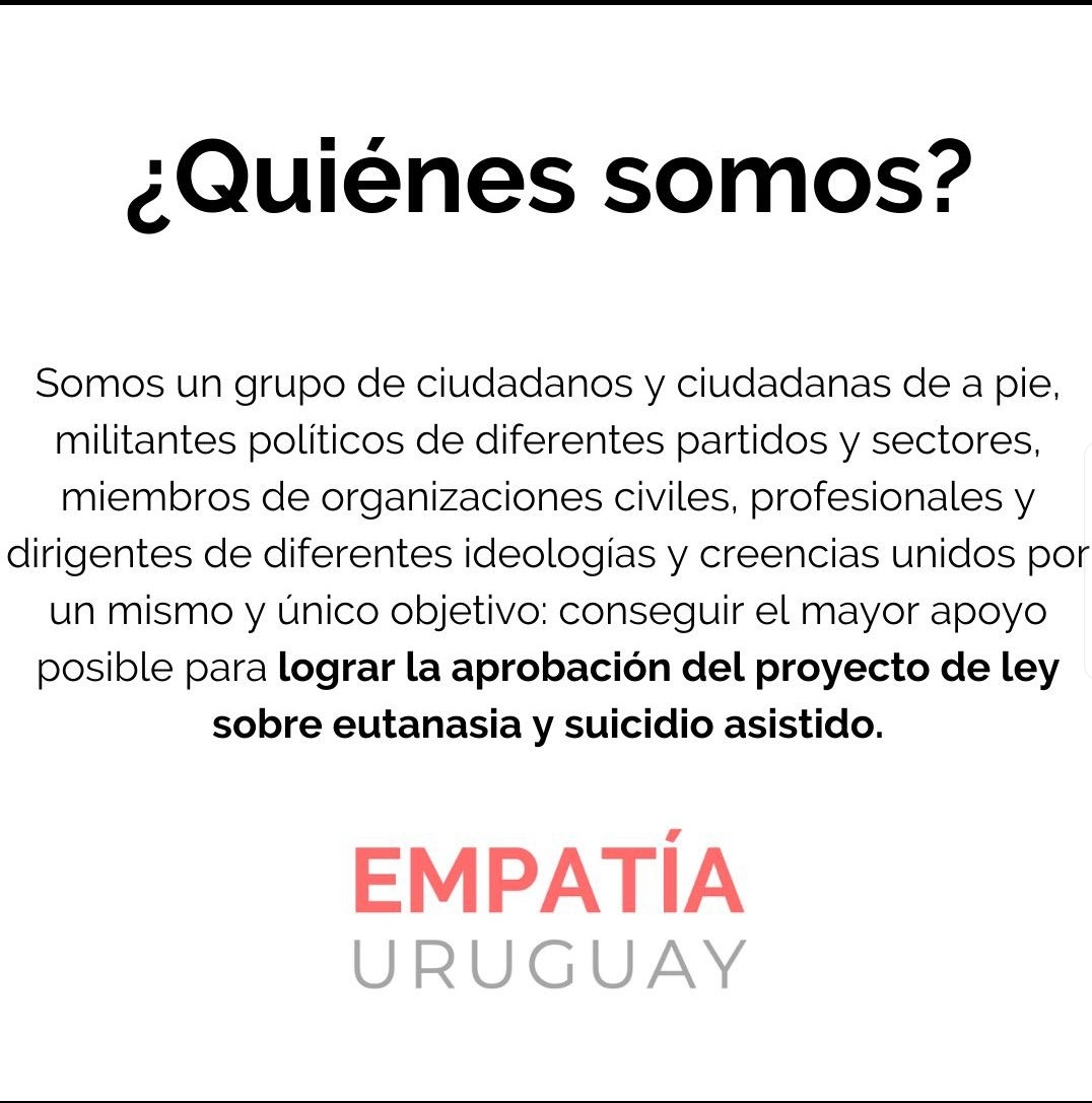 Hoy, lanzamos Empatía Uruguay, porque
#ElegirEsDignidad #EutanasiaSi