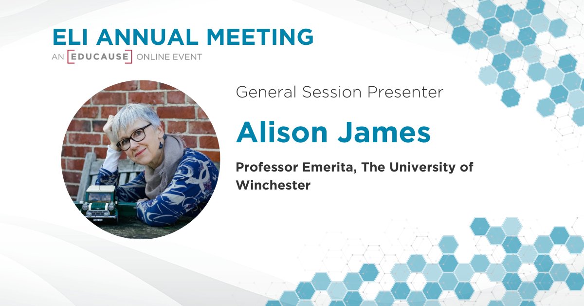 Join us for the #ELI2021 general session with Alison James “Playing in a Pandemic: How Playful Pedagogies Support Higher Learning, Connection and Emotional Survival" - Sponsored by @akaCRM. Register now! events.educause.edu/eli/annual-mee…