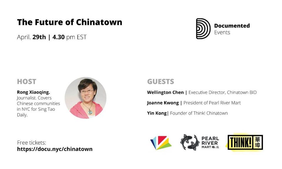 Hey, what are you doing right now? Head to our  #DocumentedTalks event about the future of Chinatown. We're just getting started. Register:  https://docu.nyc/chinatown I'll be livetweeting the discussion as well.