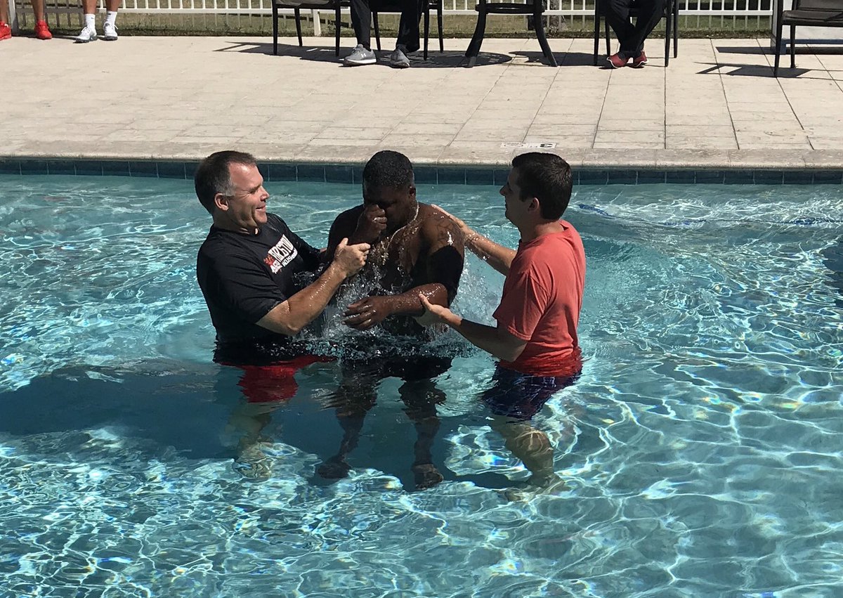 firestormfb's tweet photo. Reminder Baptism at ACU Campus pool Monday May 3, 4pm.  DM @CoachChambers1 if you are down!  #Jesus #RollStorm https://t.co/ofK5wFpCof