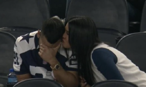 NFLonFOX's tweet photo. cowboys fans after seeing the Broncos take Patrick Surtain https://t.co/yTpSujwmGc