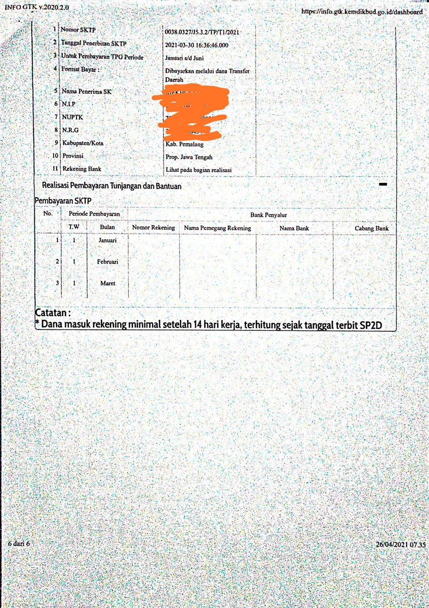 Razzuhri's tweet photo. Assalamu'alaikum. W. W
Masih bingung dengan Tunjangan Profesi Guru, 
Saya PNS tahun 2020, saya punya NRG Tahun 2020, triwulan 1 SKTP sudah terbit di info GTK, tapi tidak bisa dicairkan karena saya belum mempunyai jabatan fungsional. https://t.co/uOc3OI7jPR