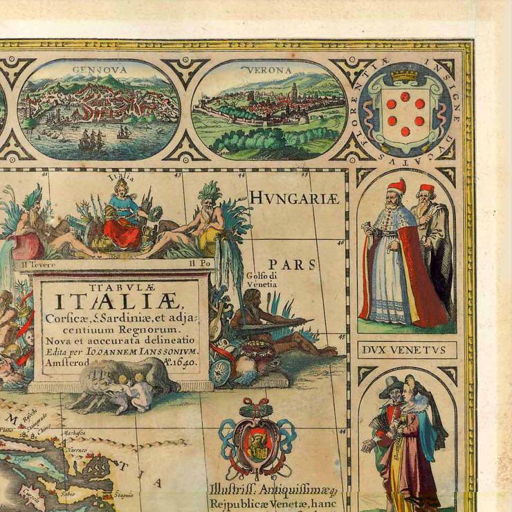 philographikon2's tweet photo. "Tabulae Italiae, Corsicae, Sardiniae, et adjacentium Regnorum"
Hand-colored copper etching. Rare!
Published by Jan #Janssonius who had bought the rights from #visscher / #Hondius
Amsterdam, 1628 (1st edition) https://t.co/5XPugTt6z8