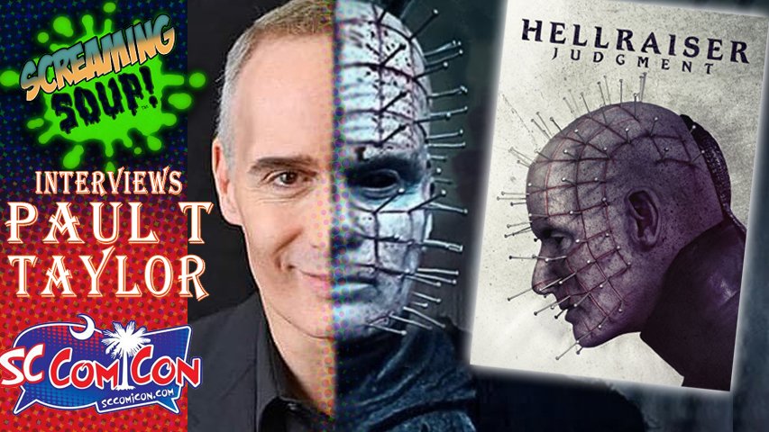 ScreamingSoup1's tweet photo. Soup's On! We solve a wicked puzzle and get a hellish visit from the third fella to ever play Pinhead - @ThePaulTTaylor ! Watch this animted interview now @ https://t.co/eHLsoBZaVS #Pinhead #Hellraiser #HellraiserJudgment #cenobite @SCComicon #mutantfam https://t.co/8LSf37Ucxl