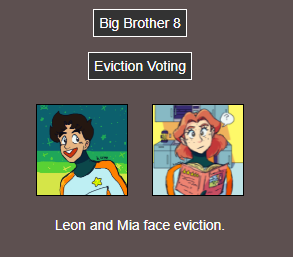 Text: Leon and Mia face eviction.