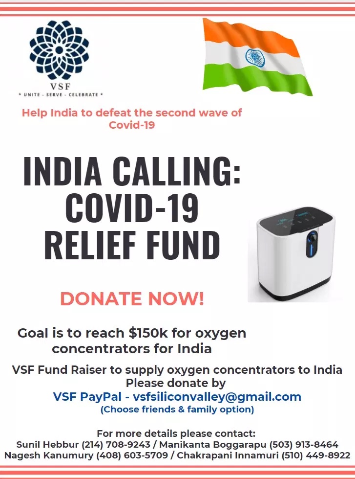 VishJakka's tweet photo. As many might have seen, Covid is wreaking havoc in India and many are hurting. Oxygen Concentrators are one of the main needs. VSF is raising funds to procure them in China and ship them directly to India.

Please donate - https://t.co/wUsepvZ9Wx https://t.co/QBOBrjeiJL