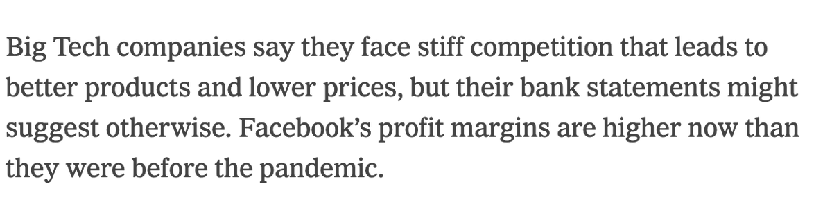 I look forward to U.S. senators discussing Facebook's 43% operating margins as the next congressional grilling.