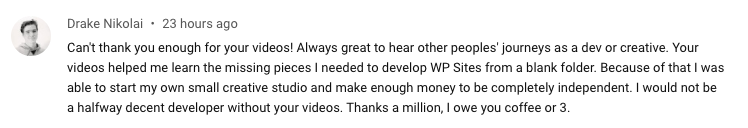 AlexanderBYoung's tweet photo. Dang, when you get comments like these, it makes it all worth it. https://t.co/LbK6phwHRR