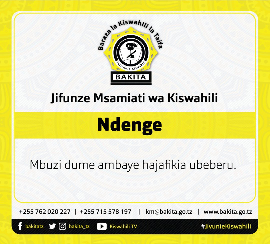bakita_tz's tweet photo. #MSAMIATI
1. Kifauongo au Kifaurongo
2. Ndenge
3. Kichachuli
4. Kidue
#JivunieKiswahili https://t.co/8umxJaKtss