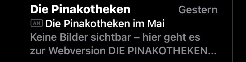 haraldlink's tweet image. Mail-Client im Pandemie-Modus. :) @Pinakotheken #closedbutopen #digitalesammlung