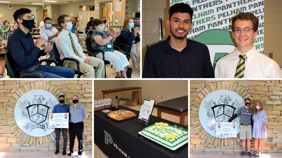 PelhamSchools's tweet photo. TWO @PelhamHighAL students were chosen as winners of the @TheShelbyCC's Student &amp; Educator of the Year Awards this week! Congratulations to Yahir Aguirre, Career Pathway Student of the Year and Shaun O'Neil, Academic Standout Student of the Year! https://t.co/En5bjOcSiy