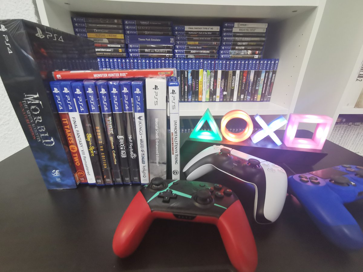 LkGameverse's tweet photo. Compras de las últimas semanas!
1. #MonsterHunterRise
2. #ItTakesTwo
3. #FFVIII
4. #slayaTheSpire
5. #Doom3Vr
6. #TrineTrilogy
7.#Judgment
8. #VikingsWolvesOfModgard
9. #MortalShell
10. #ImmortalsFenyxRising
11. #MorbidTheSevenAcolytes
12. (De camino)
#PS5 #PS4 #Switch https://t.co/JH4J0RFZHK