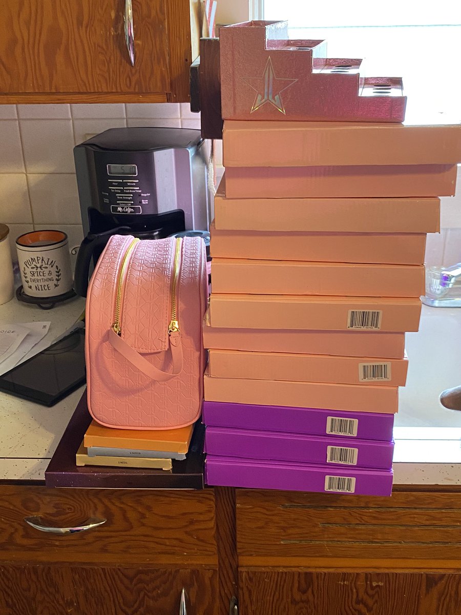nicoleb54386927's tweet photo. I absolutely love my @JeffreeStar  make up and mirrors I have saved so much to buy these I have to sell them as I have no other way to get my fur baby the medical help she needs!!! She had sezuires last night lol won’t help her unless I have funds to pay. https://t.co/eTwNCddbxE