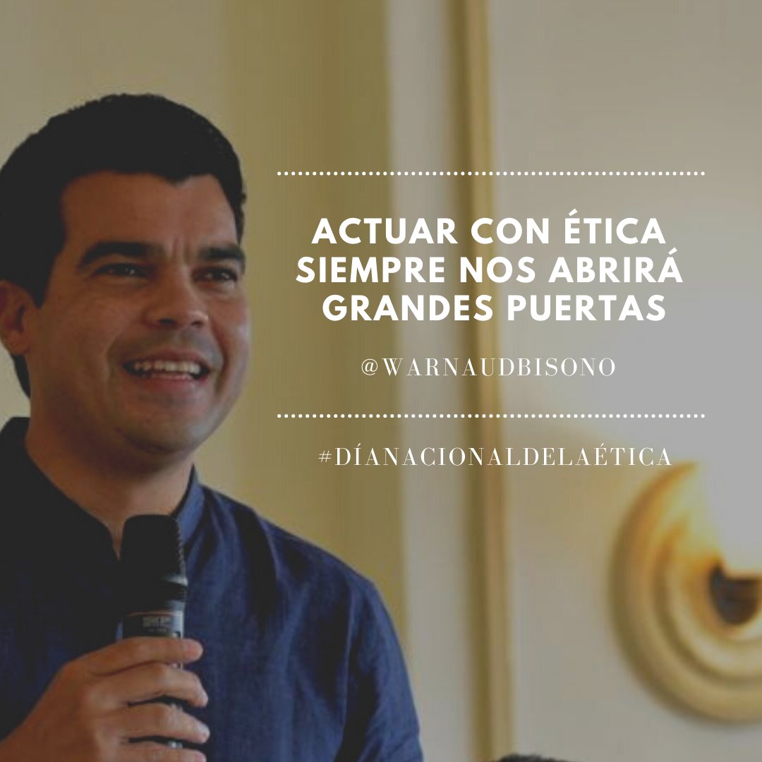 warnaudbisono's tweet image. Cuando caminamos por la vida actuando de manera correcta, nos damos cuenta de cómo se nos abren grandes puertas. ¡Ética y moral ante todo!

#Ética #DiaNacionalDeLaÉtica
