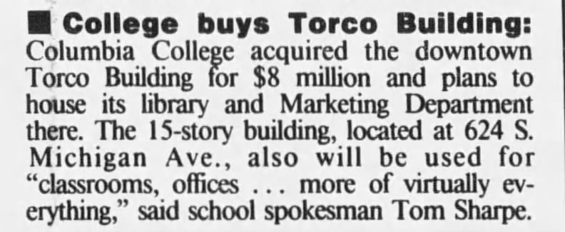 In 1990,  @ColumbiaChi bought the building and the Torco sign came down in 2004. Today it houses the university's library, bookstore, classrooms, etc. 11/11