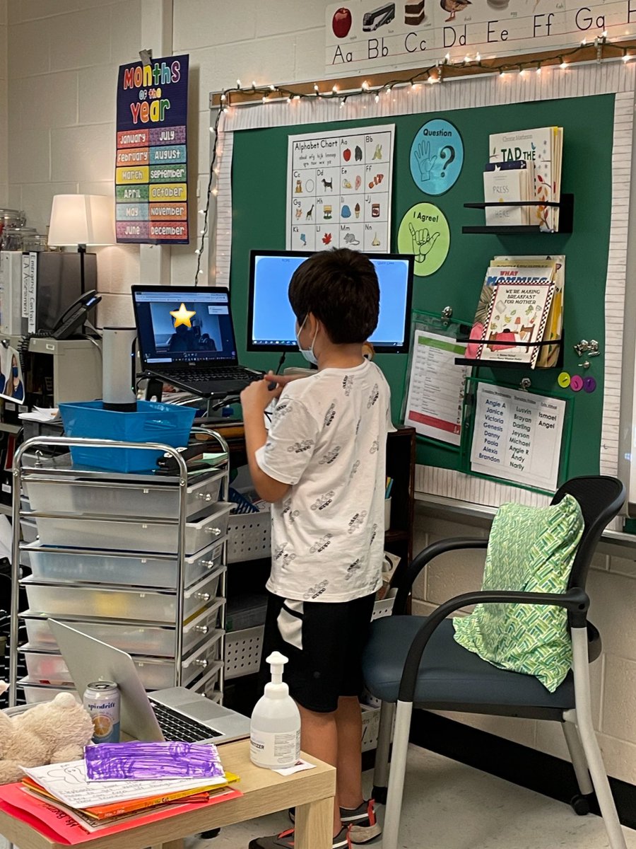 Sometimes we need a little help from our friends! When one of our virtual students was feeling upset today these boys were quick to jump in to help him feel loved. “Could we just talk with him for a bit Ms. Boerner?” Too precious not to share!! 🥰