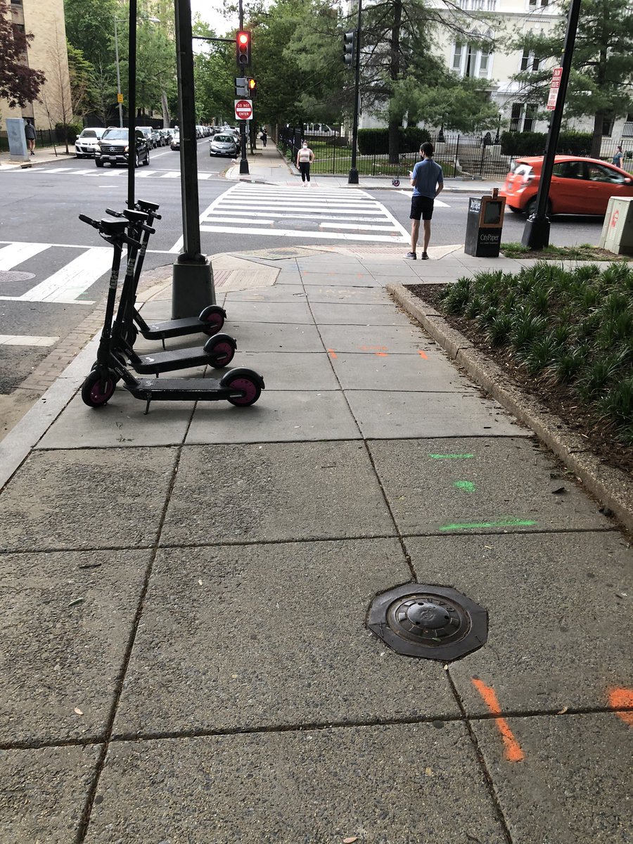 This is blocking half of a DC sidewalk. Why do we let tech billionaires profit off our public spaces?