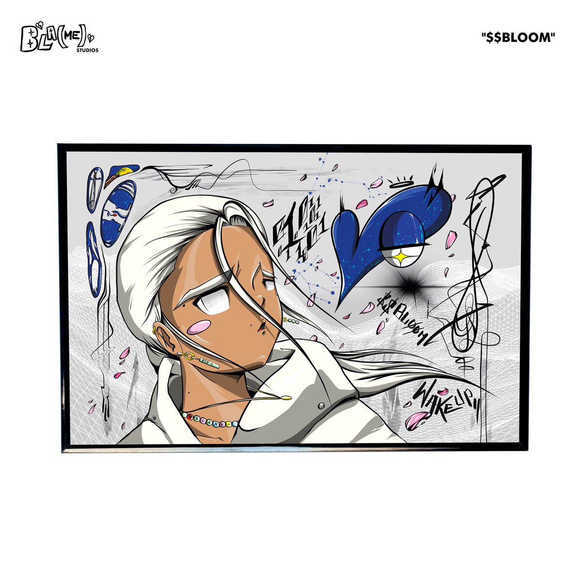 blamestudios's tweet photo. “$$BLOOM” Art Print 💙✨🌸💀PRE-ORDER now on https://t.co/IMTZqohS72 https://t.co/GY9aBHOdeH